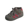 XSHX retro "German board shoes" children's high-top leather board shoes winter velvet boys and girls Velcro 2481
