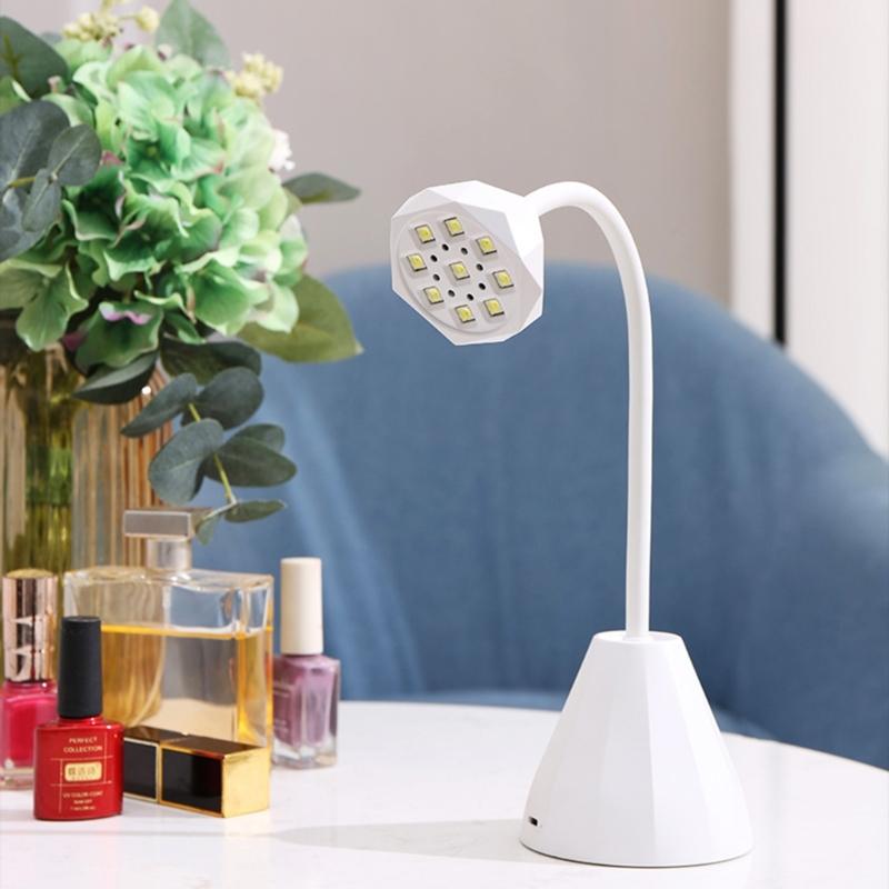 UV LED Nail Lamp 360Degree Rotatable Hands Free Light Nail Dryer for Nail Polish Quick Drying Nail Light for Manicure
