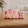 LOVE KISS Love Wood Knot Ornament Wooden Art Craft Pink Red Valentine Day Wooden Decorations Hand-carved Lip Love Heart