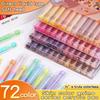 12pcs Brush Acrylic Marker Pens Set Skin Tone & Macaron Colors Direct Liquid Soft Head for Illustration Drawing Painting