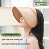 WEZHO Foldable Wide Brim Raffia Sun Visor