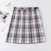Japanese Style High-Waisted Pleated Plaid School Uniform Skirt