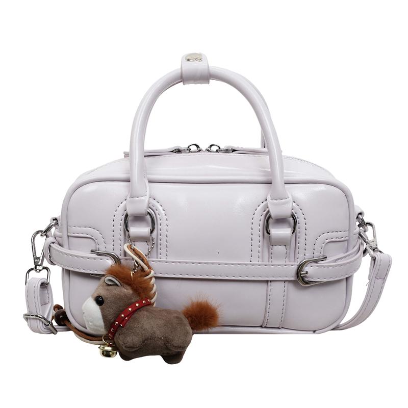 2026 New Fashion Simple PU Material Boston Shoulder Bag Versatile Minority Design Sense Commuter Crossbody Bags for Women