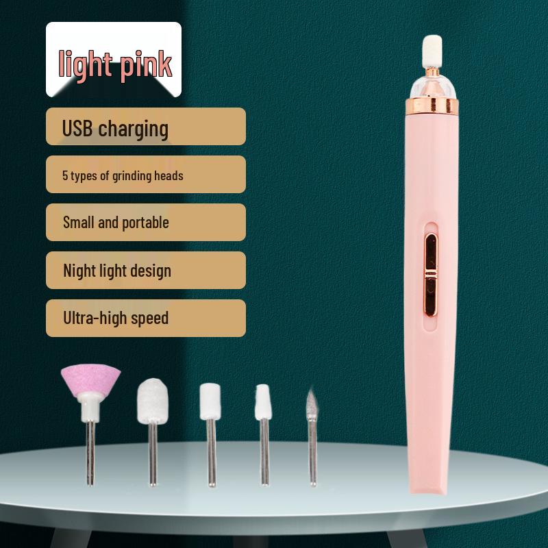 

Портативная перезаряжаемая электрическая пилка и шлифовальная машинка 5-в-1 светло-розовый