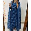 Indian Party Wear Kurta Pant Dupatta Set Bollywood Top Tunic Kurti Salwar Suit SC-2202a