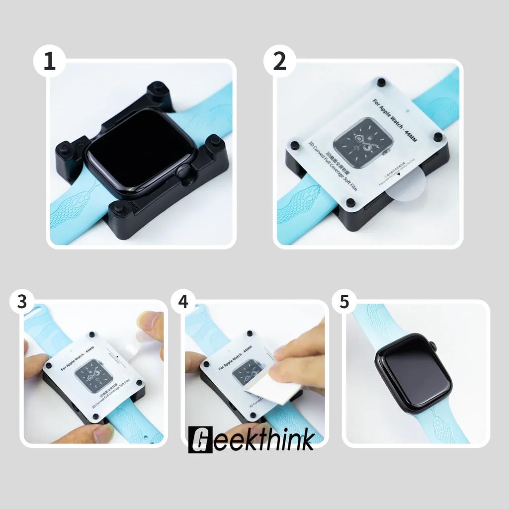 Einfach zu installierender Displayschutz für Apple Series 10 46mm 42mm / Watch Ultra 49mm / 9 8 7 6 5 4 3 SE 45mm 41mm 44mm 40mm Film
