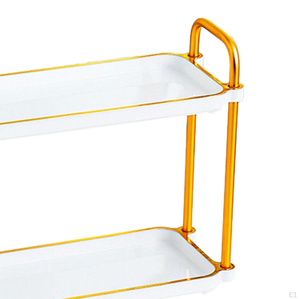 Countertop Organizer Rack Bathroom Decorative 2 Layer Storage Shelf Perfume