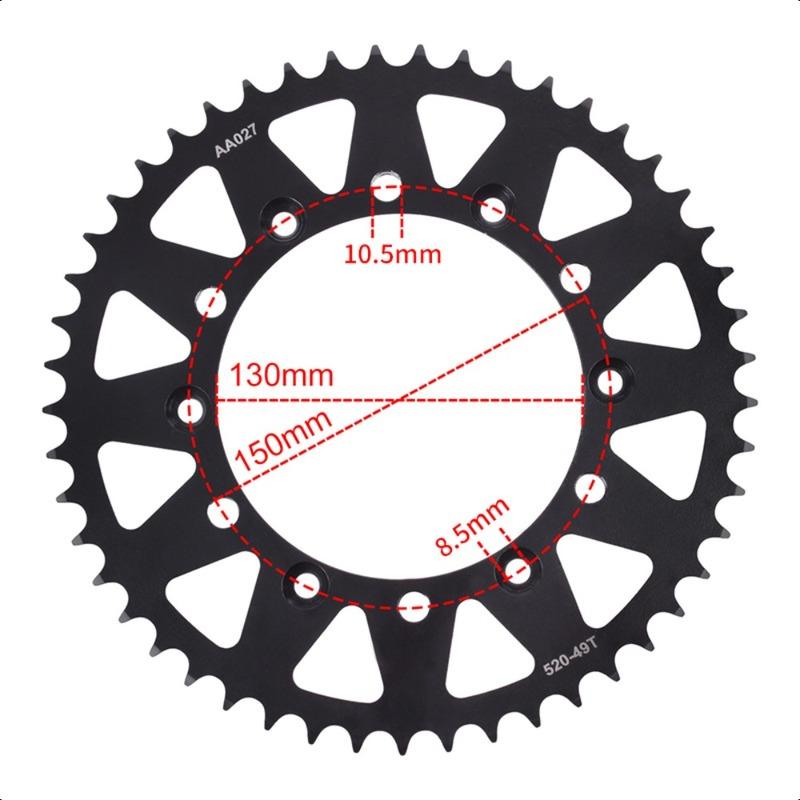 520 13T 49T Motorcycle Front Rear Sprocket for Yamaha TT-R230 2005-2024 TTR230 TTR 230