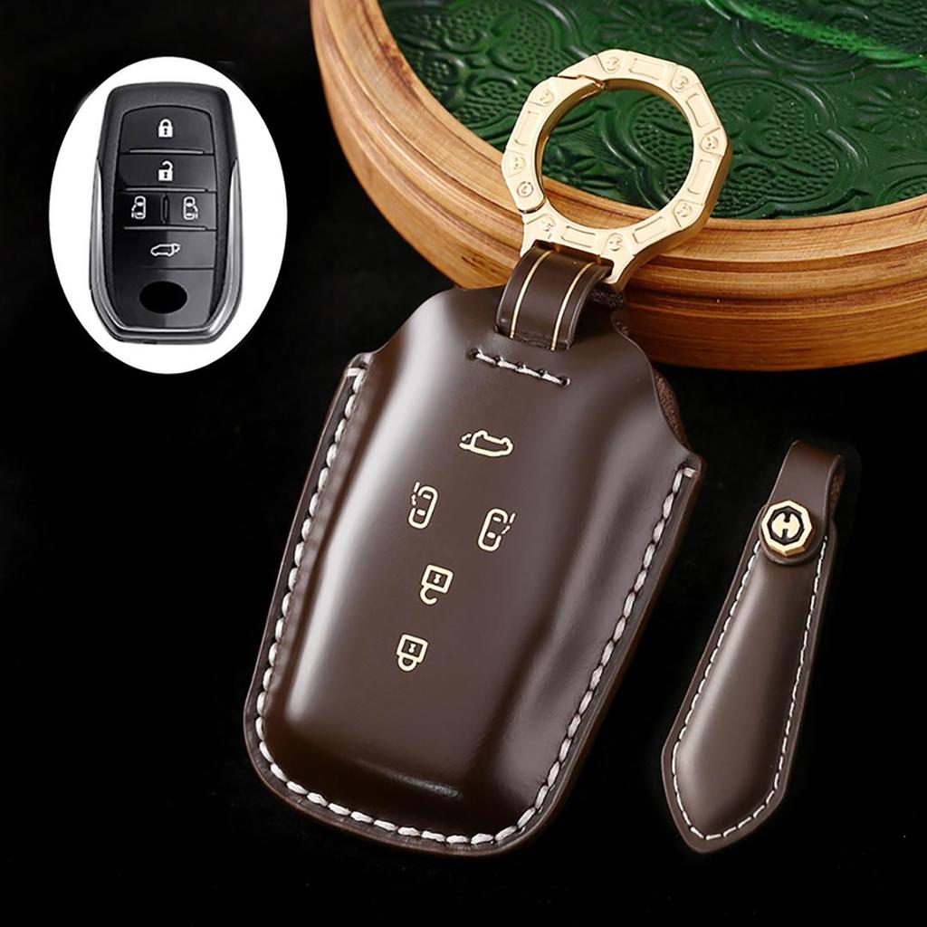 Toyota Vellfire Alphard Sienna Granvia Handmade Cowhide Car Key Cover Car Key Case