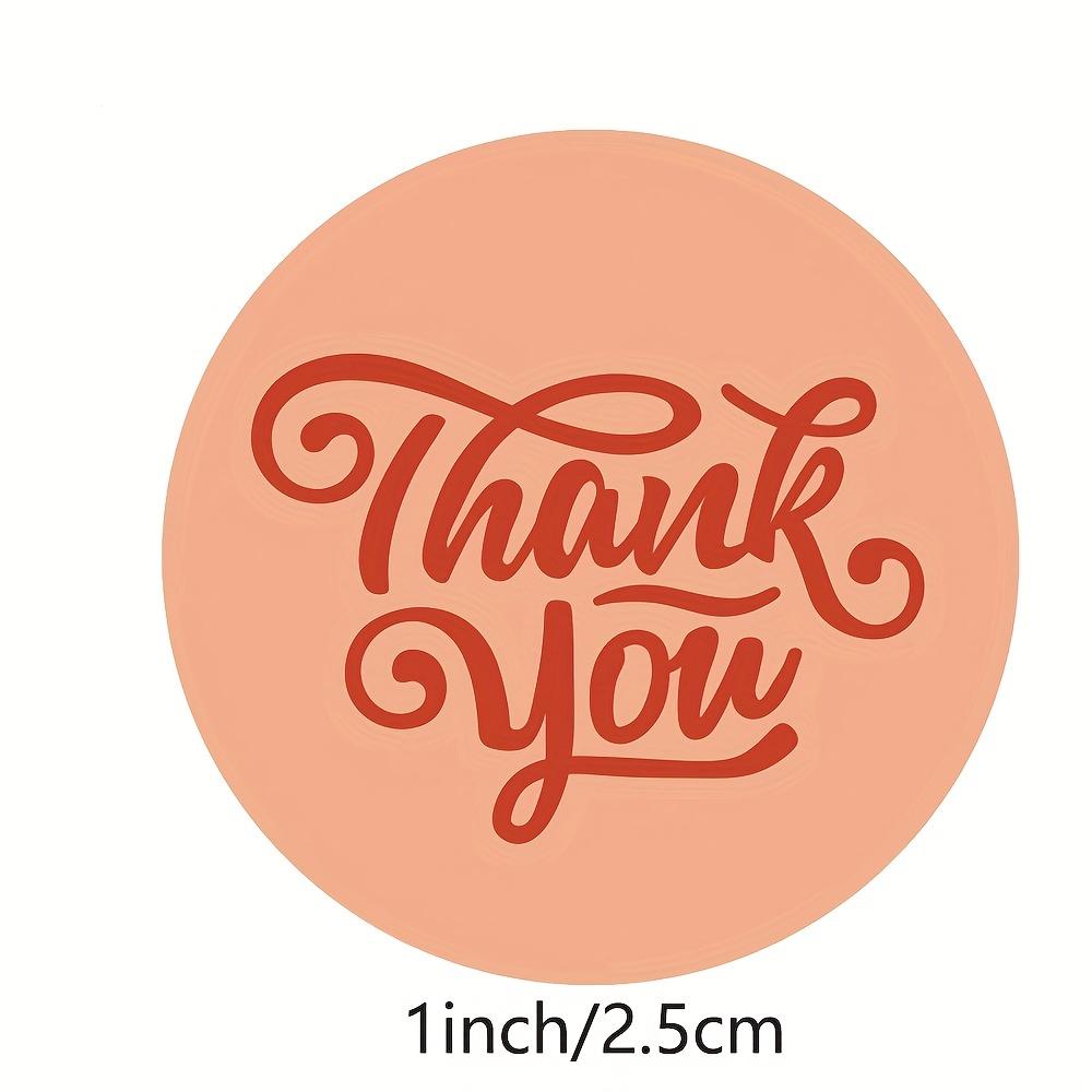 500pcs Glossy Finish Round Paper Stickers, Single Use, Thank You Labels for Envelopes, Birthday, Christmas Party Gift Decoration