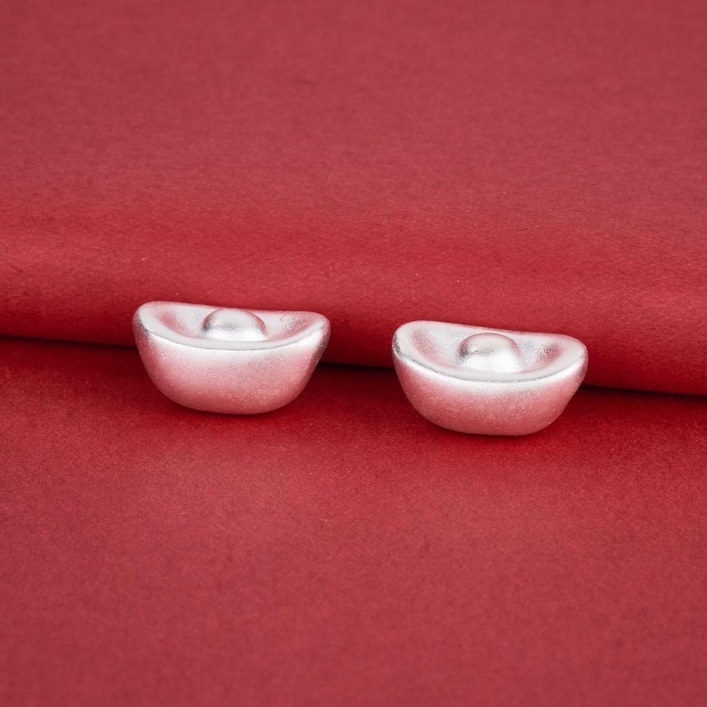 Sterling Silver 999 Yuanbao Beads for DIY Bracelets and Handmade Accessories