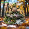 Yoga Turtle Garden Stake, 2D Flat Acrylic Sitting Zen Turtle Decoration, Sit in Meditation Turtle Yard Art Stake for Planter Lawn Plant Pot