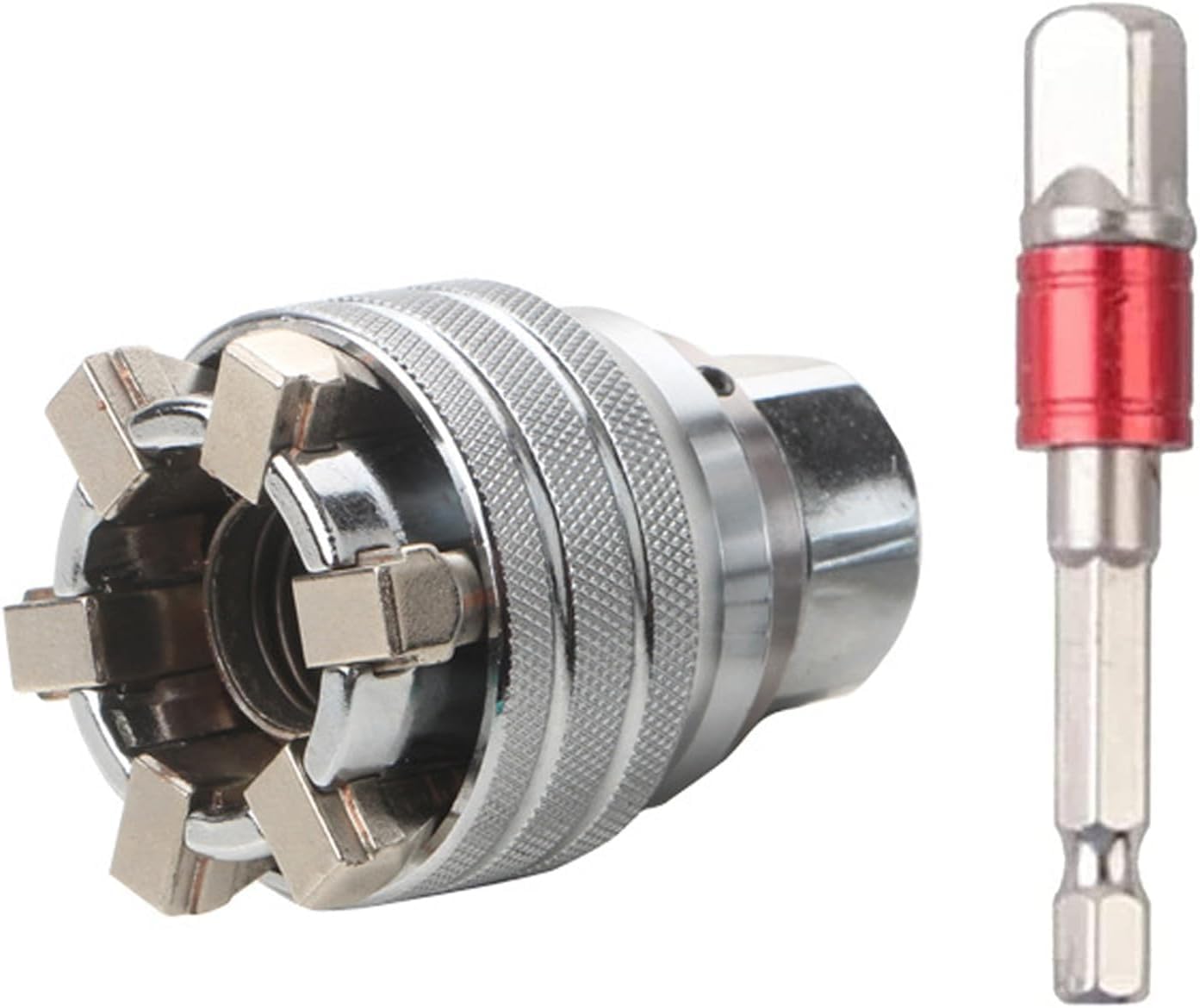 

MoToNa Universal Socket Wrench Set with Drill Adapter and Extension Hex Bolt and Screw Removal Tool for and Motorcycle Hex Shank Drive Bar,