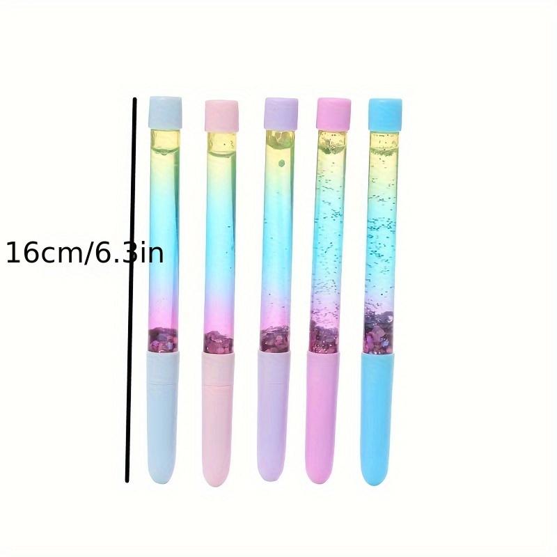 20 PCS Glitter Quicksand Gel Pens Fine Point 0.5mm Black Office Water-based Signature Pen Back School Beautiful Stationery Gift To Friend