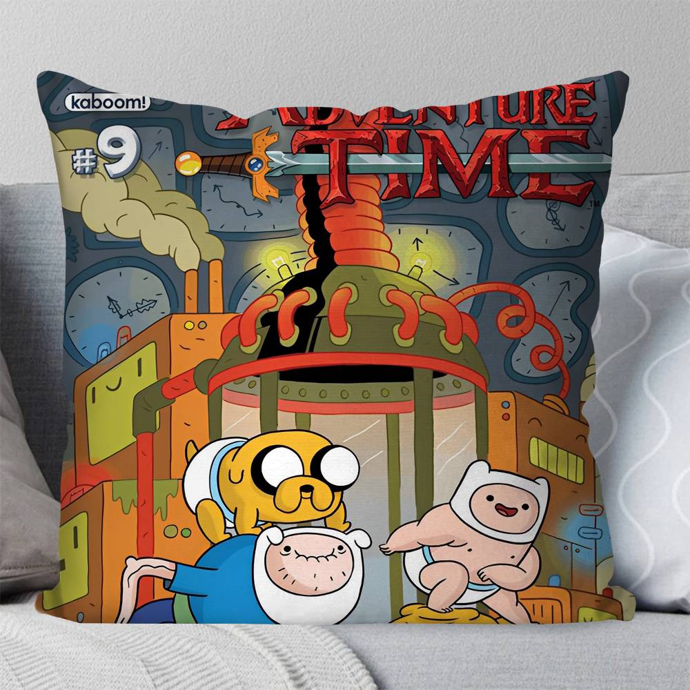 Cartoon Adventure Time Classic Movie Pillow Case Square Pillow Bedroom Sofa Leisure Comfort Cushion Living Room Home Decoration