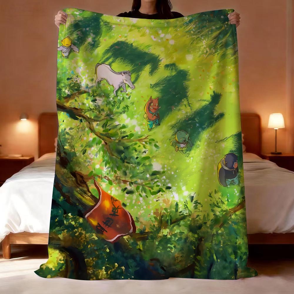 China s Newest Anime N-Nobody Throw Lightweight 240g Flannel Blanket Soft Skin-friendly for Summer Cooling 75X95CM
