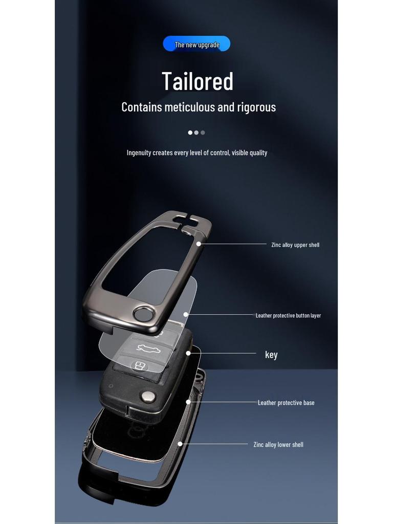 Roewe Car Key Case for 350, 350c, W5, 360, 750 Models - Folding Protective Shell with Buckle for Men and Women