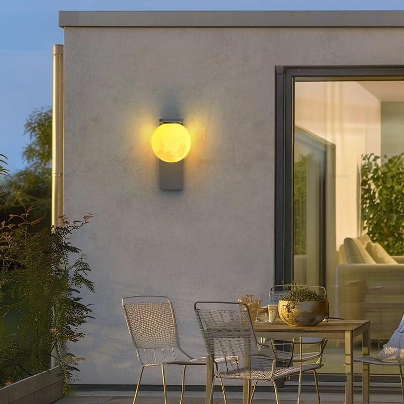 Outdoor Solar Moon Wall Lamp