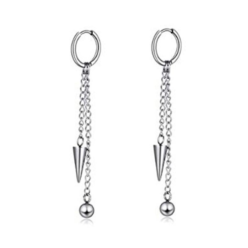 1 Pair Different Types Shape Unisex Silver Color Stainless Steel Piercing Earring For Women Men Punk Gothic Barbell Earring