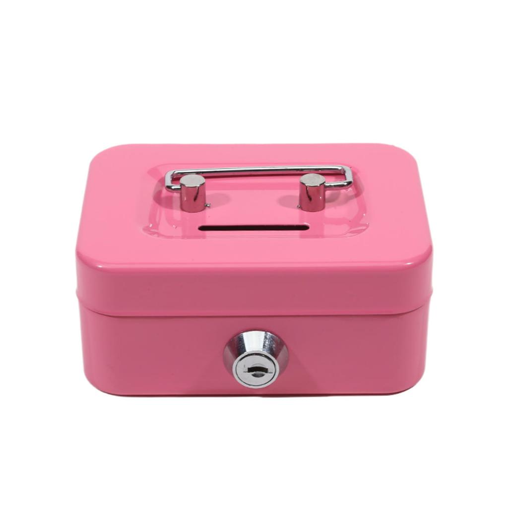 Mini Money Safe Box Key Money Holder Metal Storage Case Small Security Lock Box with Key Kids Portable Lockable Coin Boxes
