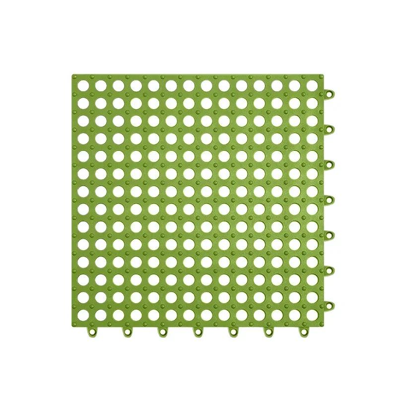 Gummi-Bodenfliesen, weiches PVC, rutschfeste Duschmatte zum Spleißen von Fliesen, Außenkissenmatte für Badezimmer, Deck, Abfluss, Pool, Terrasse, Balkon