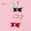 4Pcs Pet Hair Clip Love Faux Pearl Bow Decoration Small Puppy Cat Hair Clip Pet Hair Accessories for Daily Wear Photos