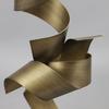 Creative Marble Base Metal Ribbon Geometry Crafts Sculpture Ornaments Home Room Table Aesthetics Twist Statue Desk Decoration