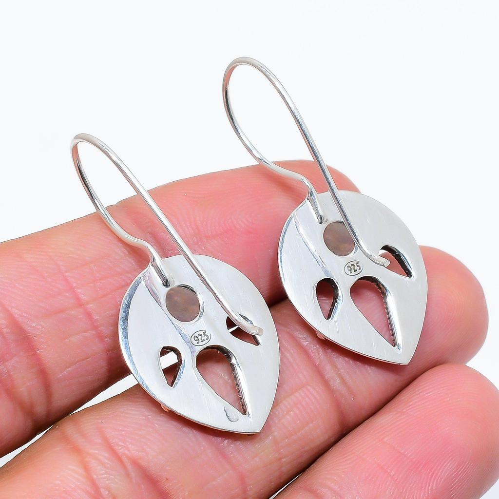 Natural Titanium Agate Drusy Earrings, 925 Sterling Silver Drop Earrings,Genuine Gemstone Jewelry Golden Agate Statement Earrings,Gift For Her