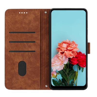 For Samsung Galaxy A16 5G/A16 4G Case Imprinted Lines Leather Phone Cover Bookstyle Folding Stand