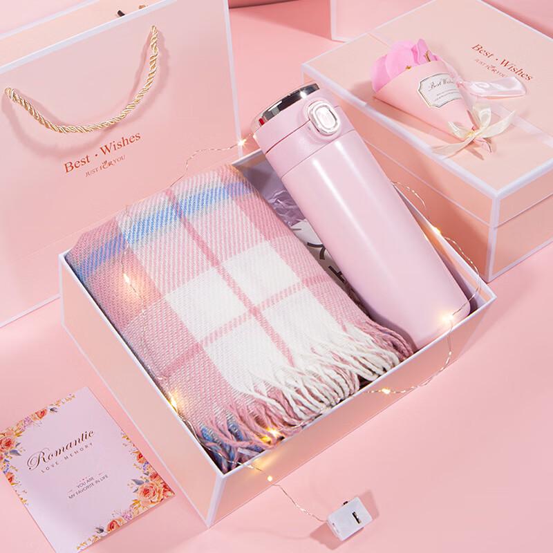 

Теплый шарф и термос подарочный набор 200*70cm