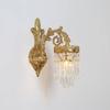 Luxury Copper Crystal Wall Lamp For Living Room Bedroom Loft Indoor Home Double Head Gold Vintage Retro Style Wall Sconce Lights