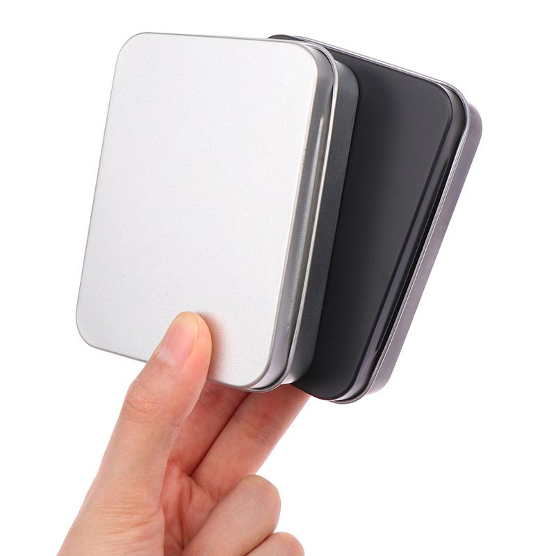 1Pc Frosted Household Iron Storage Box Metal Box Tin Plated Container Empty Hinged Lid Small Empty Storage Box