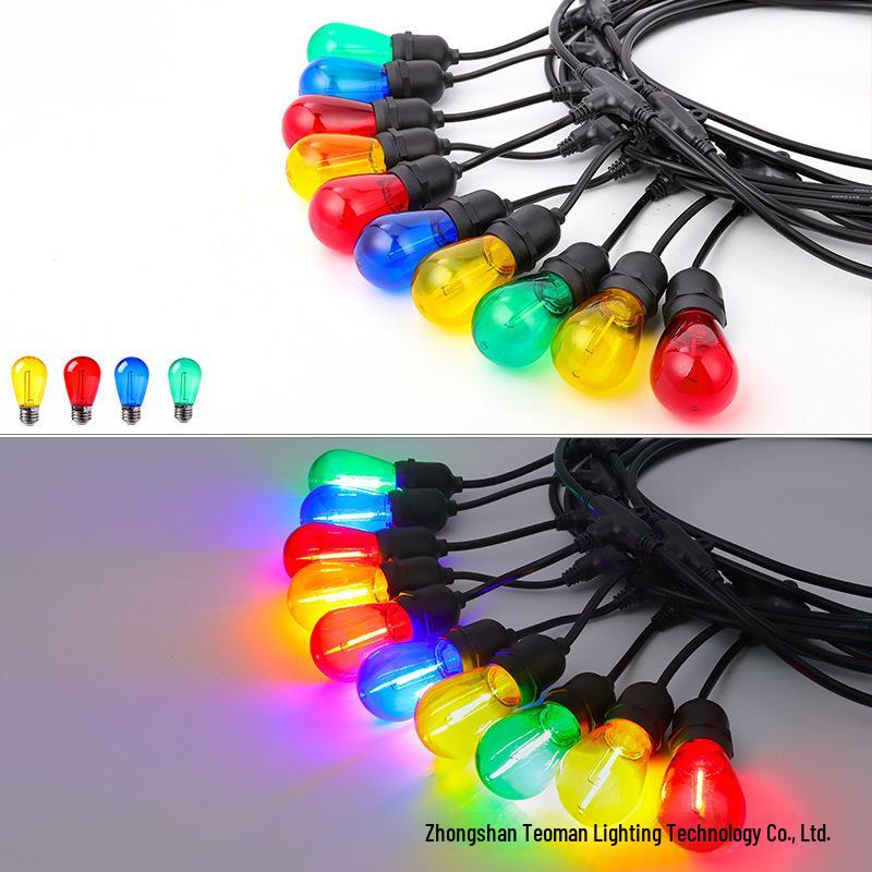 Edison S14 Retro LED Filament Bulb - Decorative Glass Imitation Outdoor Camping Light