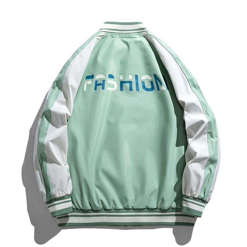 Couple Baseball Jacket, Men's and Women's Autumn Jacket, Color Blocked Versatile Casual Jacket