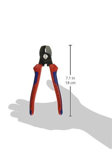 KNIPEX Cable Cutter, 9512-165SB, 165mm Length, Cuts Copper and Aluminum Solid and Composite Wires