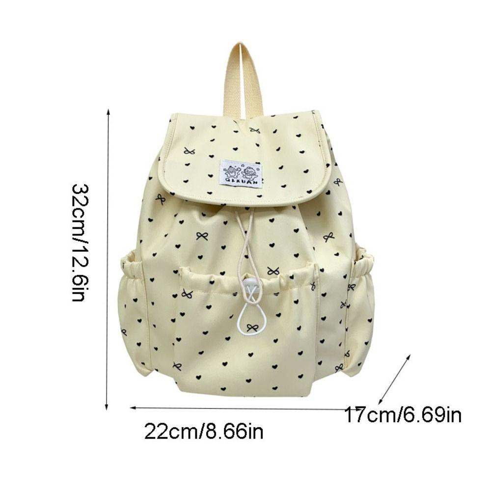 Lightweight Drawstring Backpack College Style Korean Style Nylon Backpack Large Capacity Cloth Students School Bag Travel