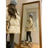 Design Sense Women's Winter 2024 Thickened Warm Loose Style Cotton Jacket with Diagonal Zipper