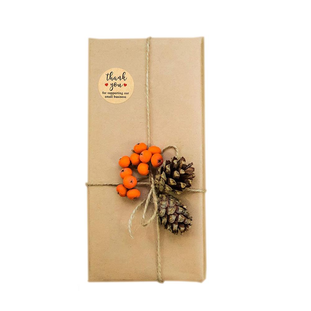 100-500pcs Thank You Sticker Love Scrapbook Sticker Envelope Packaging Stamp Handmade Stationery Label Kraft Paper Stickers