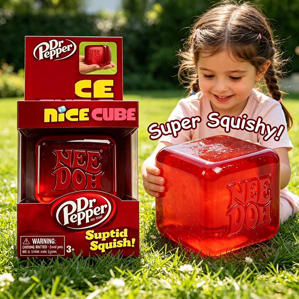 Topmix Super Popular Schylling Needoh Nice Cube Sensory Toy, Pinch And Pressure Reducing Cube, Squeezable Fidget Pressure Reducing Limi
