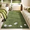 Carpet for Bedroom Non-slip Soft Dirt-resistant Bedside Floor Mat Green Lamb Pattern Rug Long Size Room Layout Decoration Mats