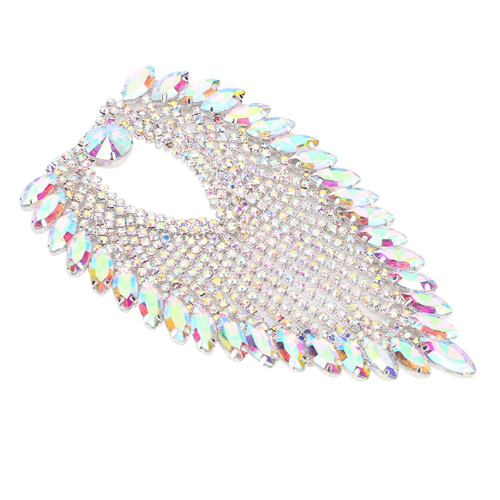 8.5 x 13cm Rhinestone Claw Chain Decorative Strass Crustal Horse Eye Applique Chain
