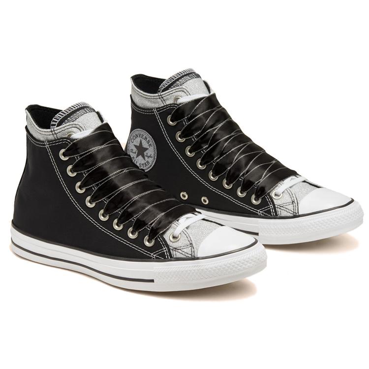 Converse Double Upper Chuck Taylor All Star 'Black Silver' 167467C