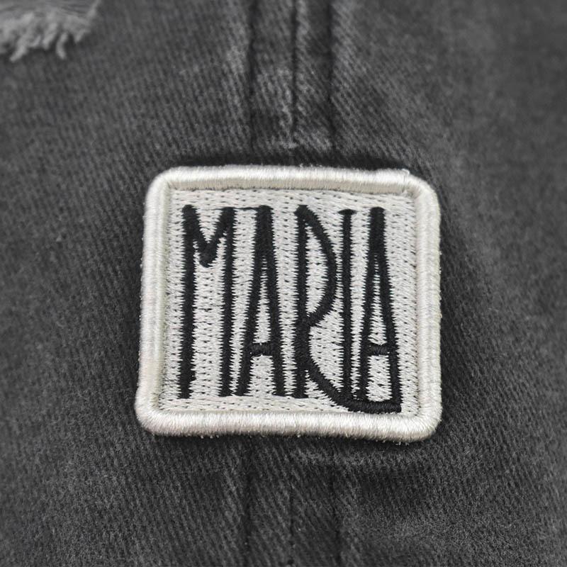 Cotton new MARIA baseball cap Alphabet embroidered baseball cap Washed and made old cotton sun hat