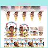 Disney Moana Cartoon Party Tableware Set 82pcs Plastic Paper Plates Cups For Kids Birthdays