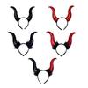 Halloween Cloth Devil Horn Headdress Nonslip Comfort Stretchable Unisex Hairband Props For Daily Use Event