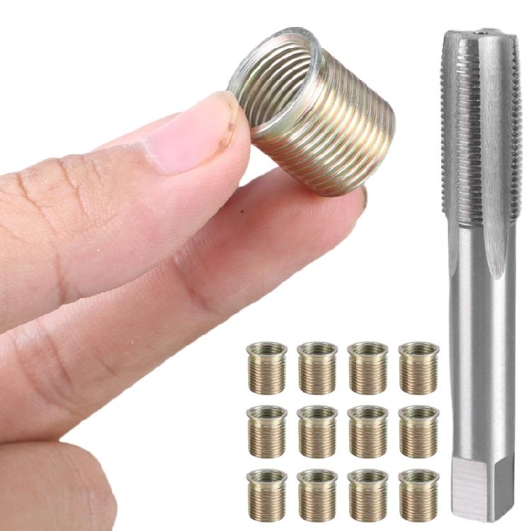 Zündkerzen Gewindereparatur-Satz Zylinderkopf Nachschneide-Satz Reparaturwerkzeug Benzinmotor M14x1.25 Einsätze M16x1.25 Gewindeschneider Satz