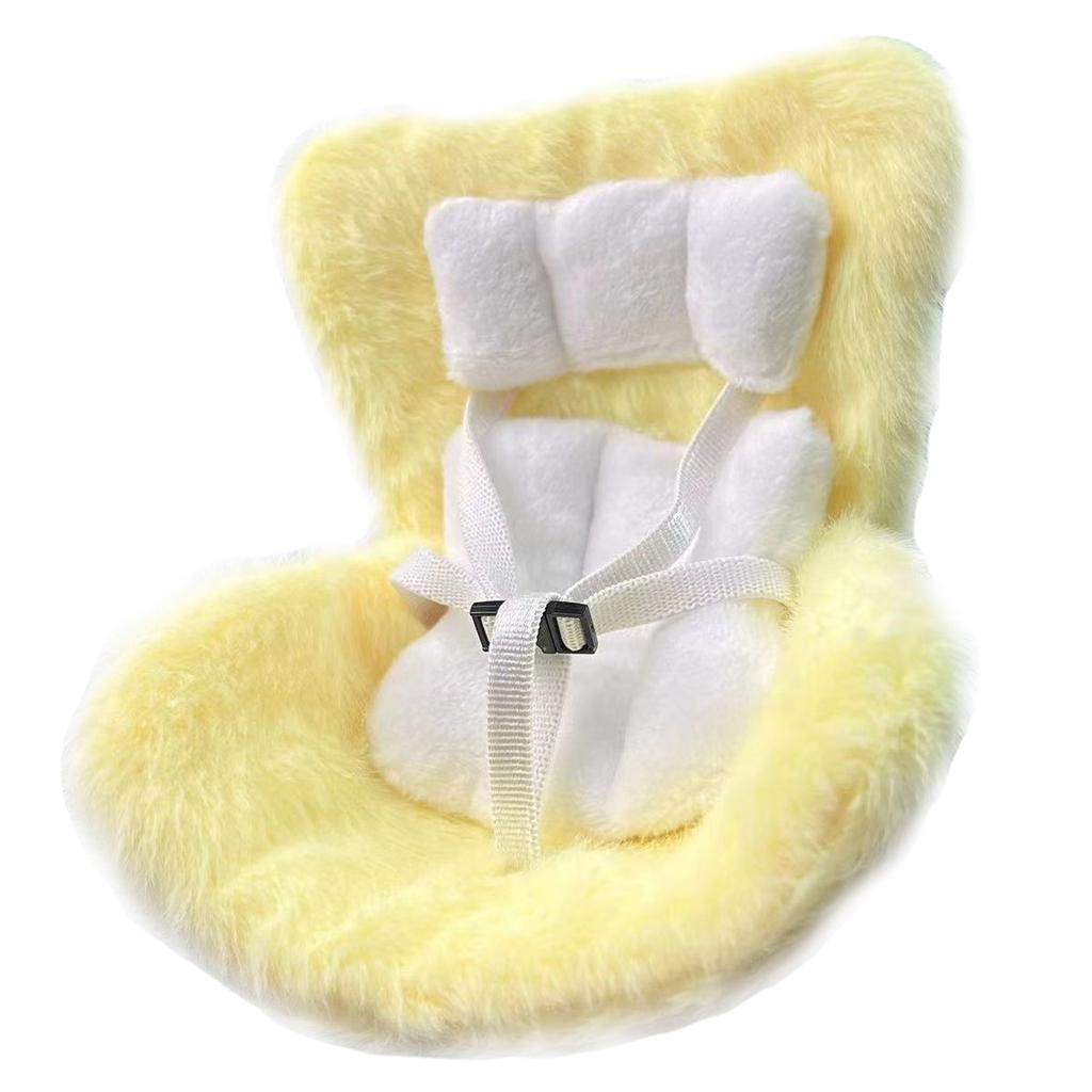 Mini Cute Doll Car Safety Seat Car Air Outlet Decoration Plush Doll Labubu Safety Seat Car Seat Ornaments Interior Gifts