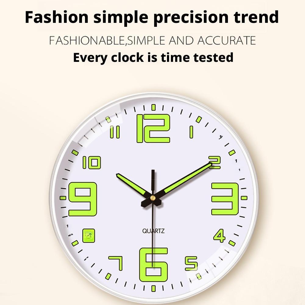 Digital Luminous Clock Home Living Room Decoration Clock Fashionable Silent Wall Mounted Electronic Clock Without Punching Holes