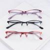 Classic Half Frame Myopia Glasses Unsex Metal Frame Business Myopia Glasses Prescription Glasses -1.0 -1.5 -2.0 -2.5 -3.0 -3.5