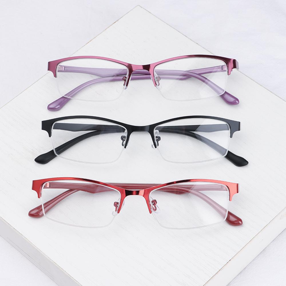 Classic Half Frame Myopia Glasses Unsex Metal Frame Business Myopia Glasses Prescription Glasses -1.0 -1.5 -2.0 -2.5 -3.0 -3.5